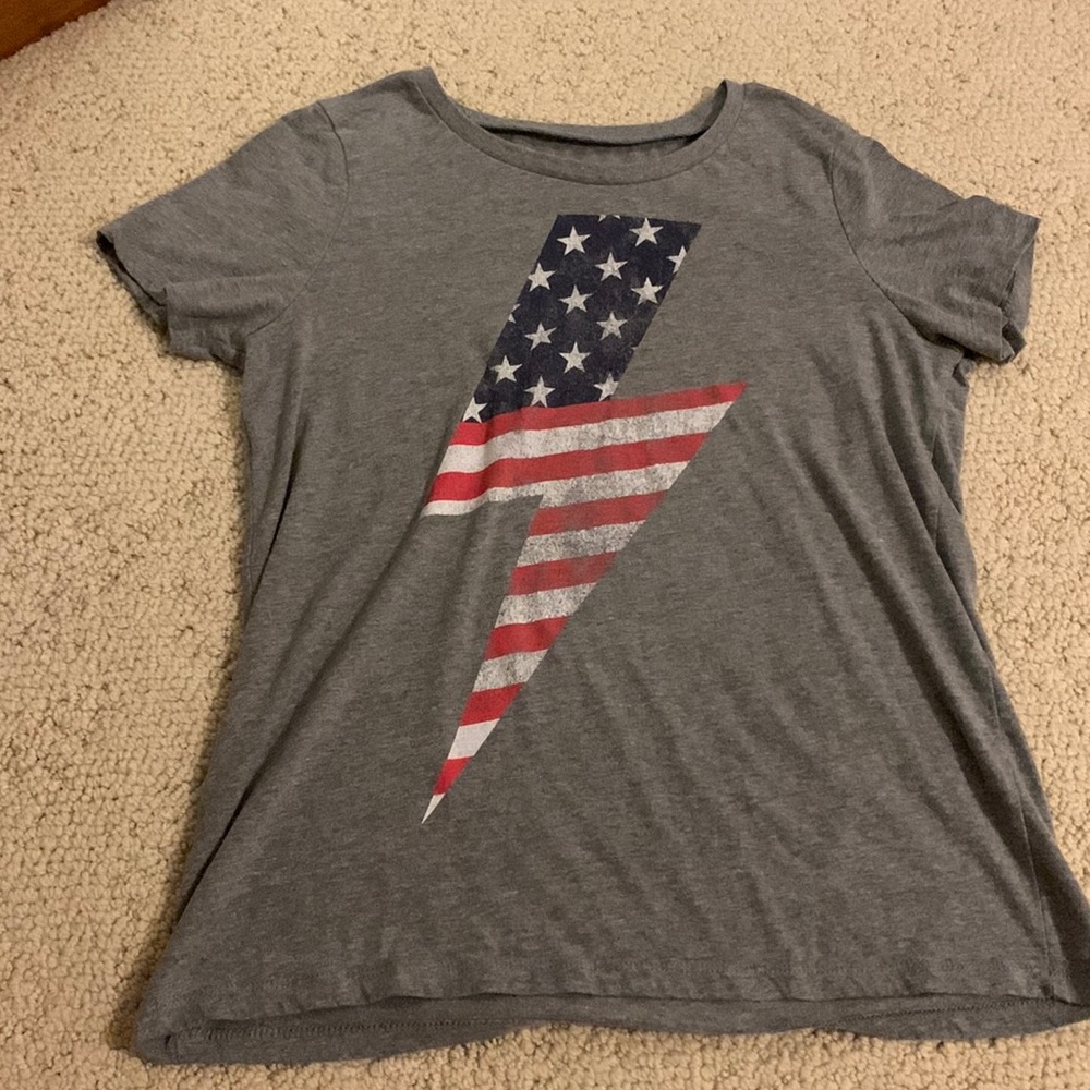 usa lightning bolt cotton shirt sz L //Grayson Threads